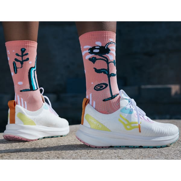 Chaussure running VEETS TRANSITION KNIT MIF1 W BLANC/JAUNE/ROSE