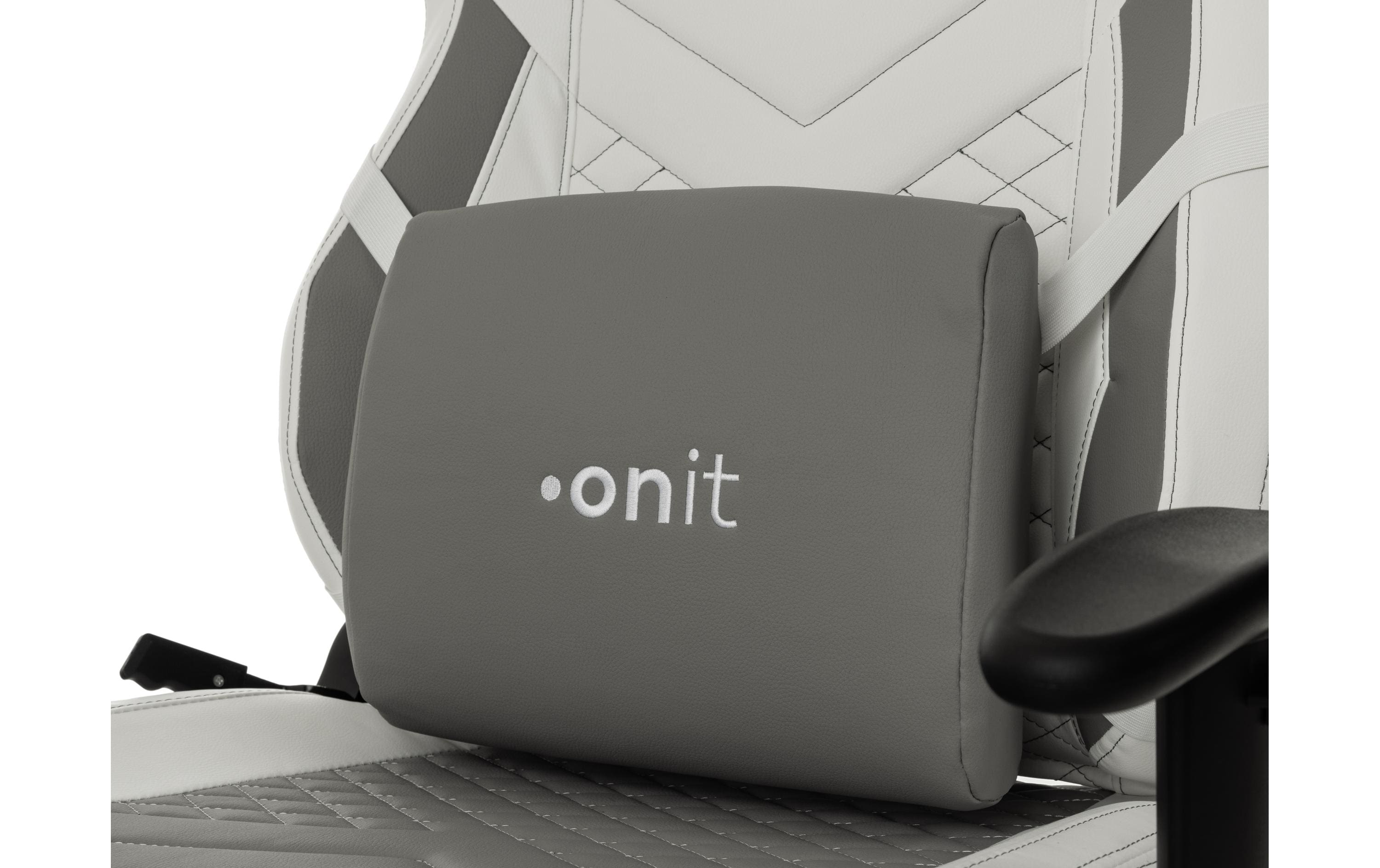 Gaming-Stuhl Weiss/Grau<br>Ergonomischer Stuhl für lange Gaming-Sessions und Arbeitstage