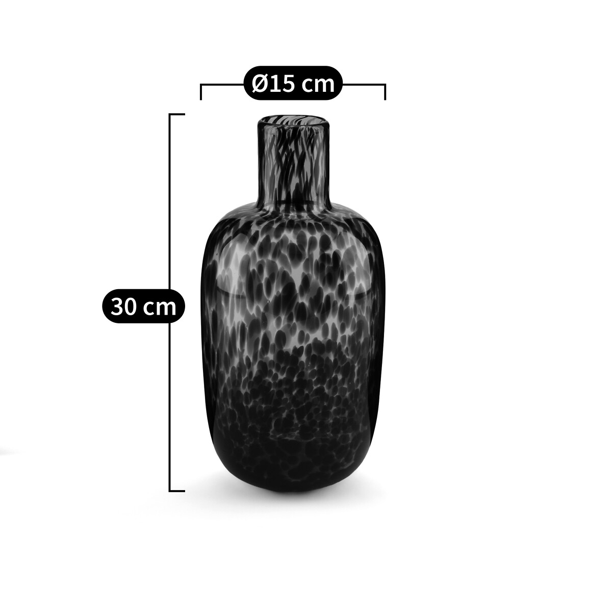 LA REDOUTE INTERIEURS<br>Vaso de vidro âmbar Alt.30cm, Fauvita