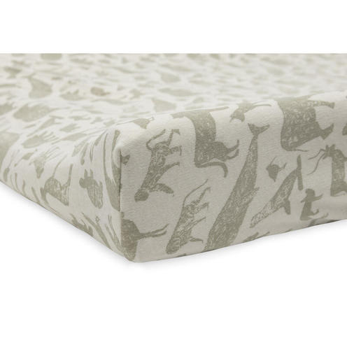 Housse Matelas à Langer Jersey 50x70cm Animals Olive Green - JOLLEIN