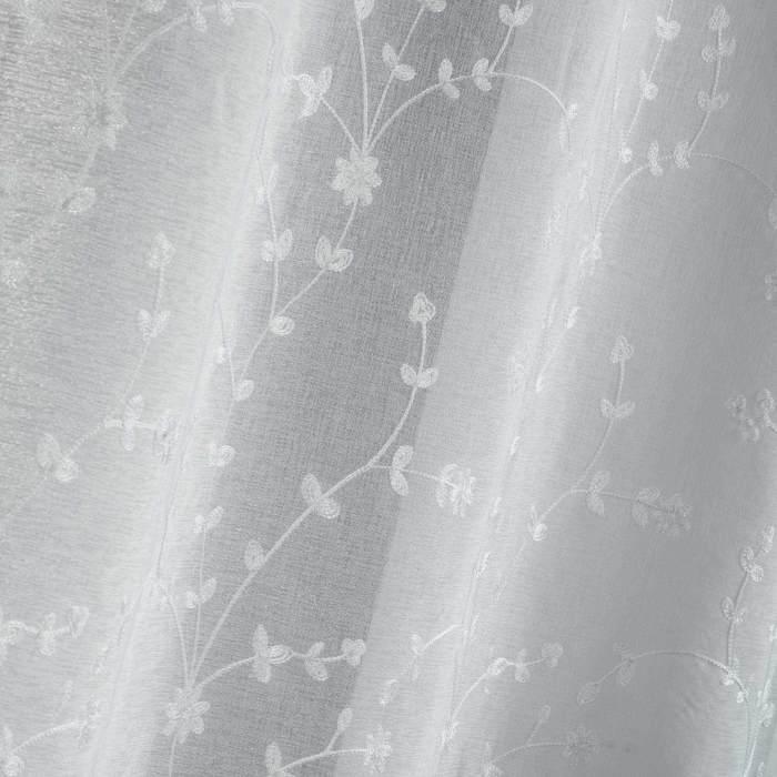 PAIRE DROITE PASSANTS 2X60X120CM VOILE SABLE PETITE FLEUR