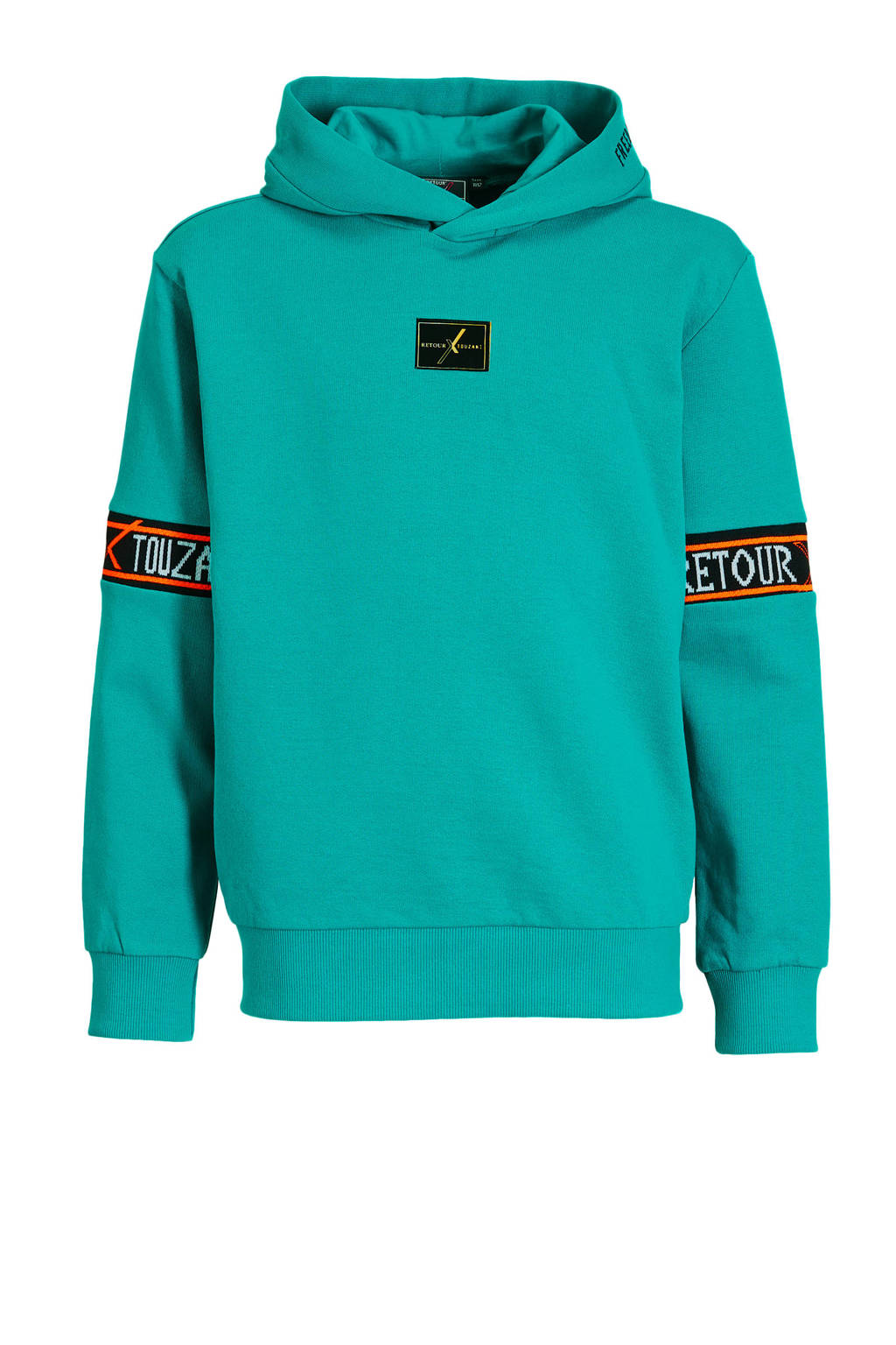 Retour Jeans hoodie Pildriver met backprint zeegroen