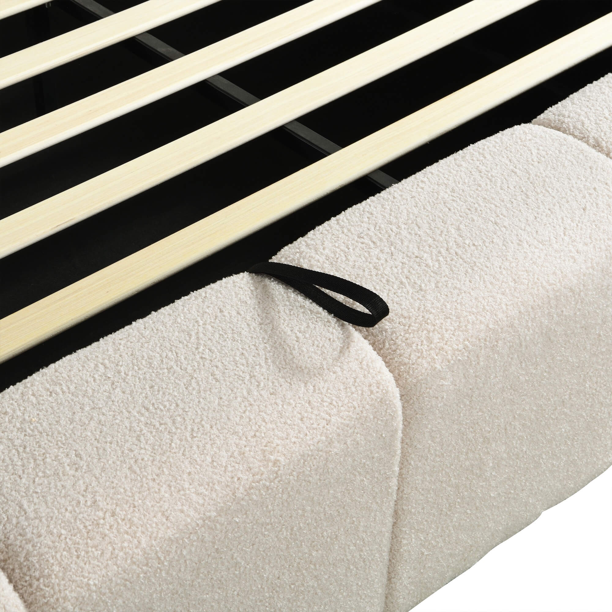 HOME DELUXE Gala Bedframe met Opbergruimte & LED - 200x200 cm - Beige