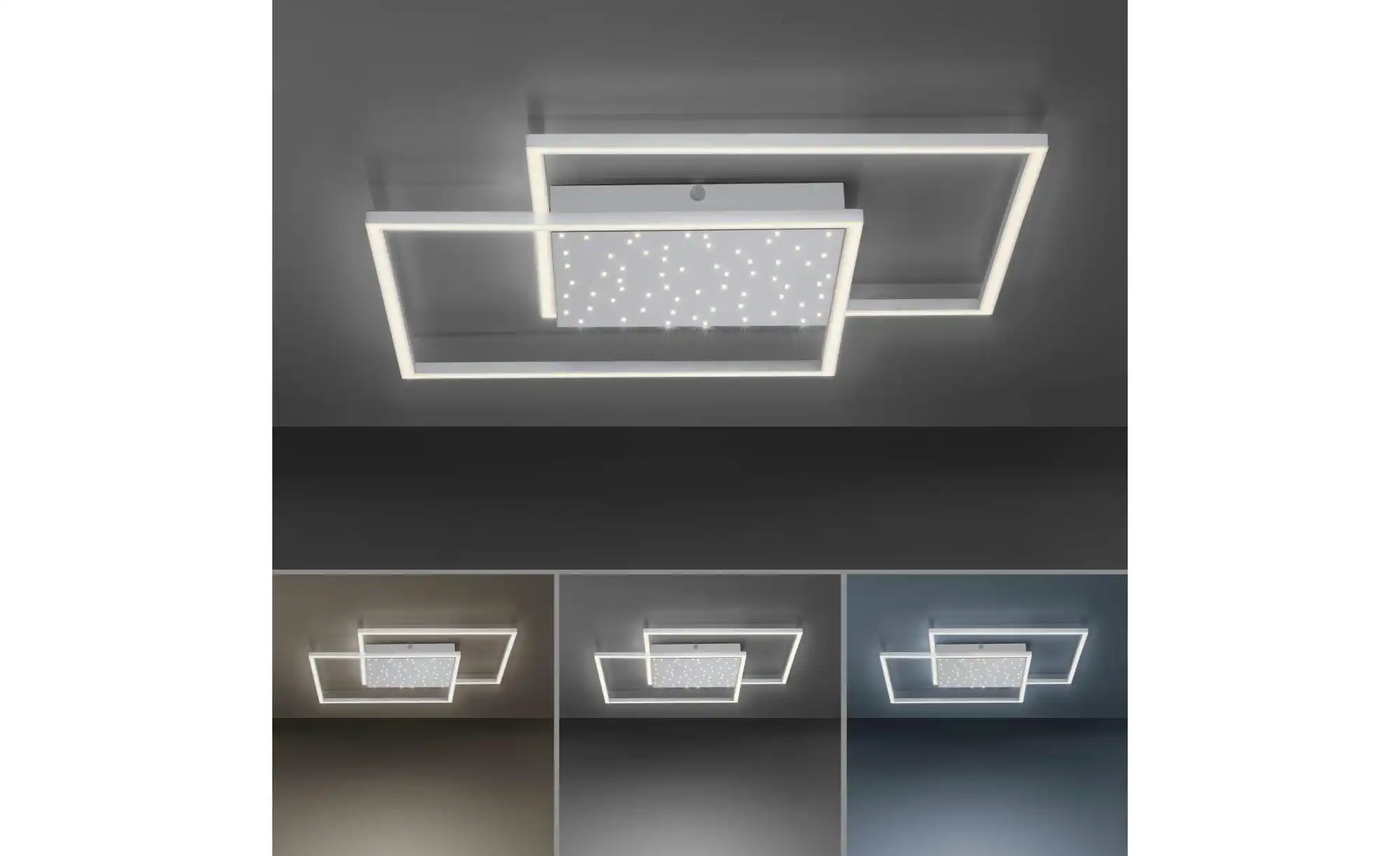 Paul Neuhaus LED-Deckenleuchte, Nickel-matt, mit Sternenhimmel
