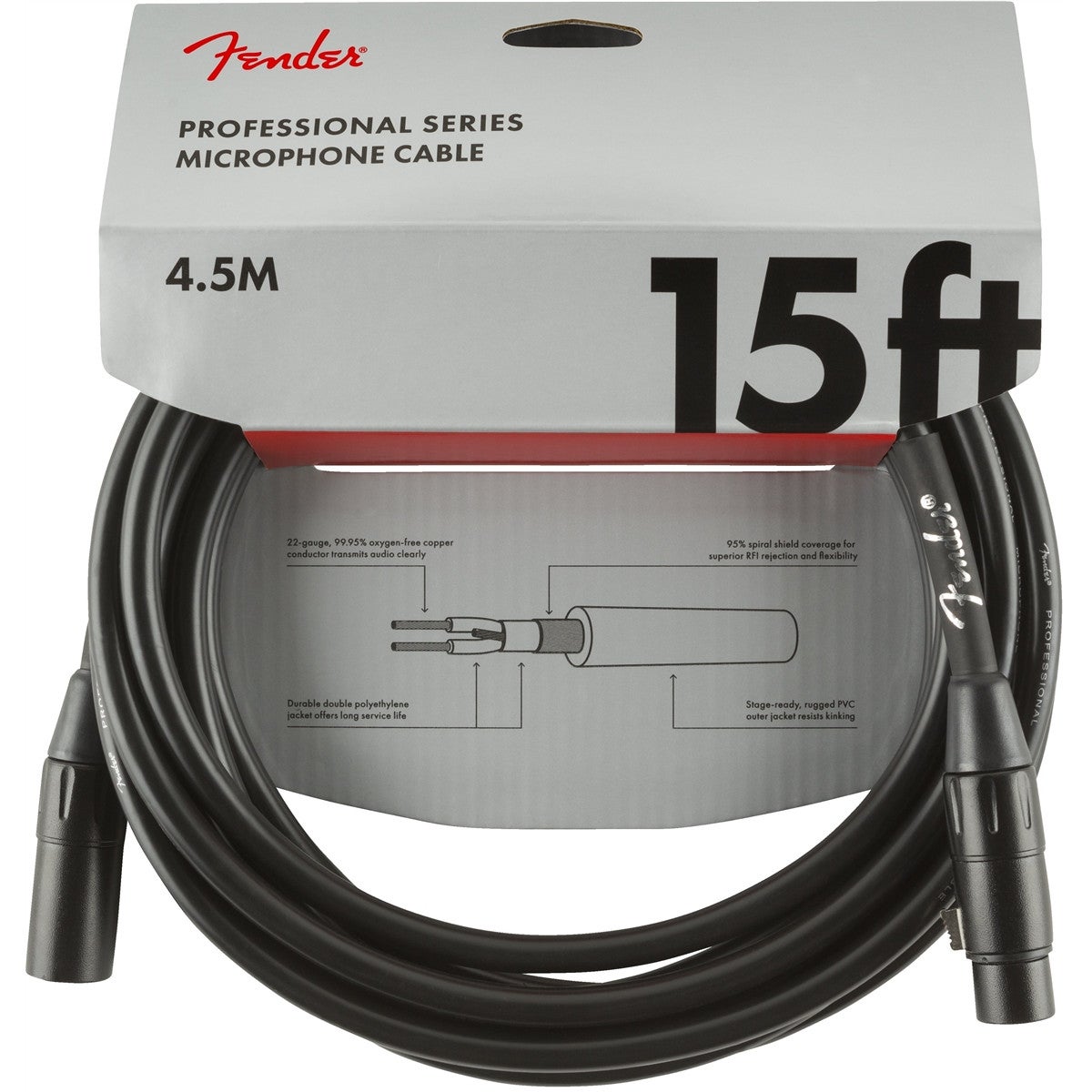 Fender Professional Series microfoonkabel 4.5m