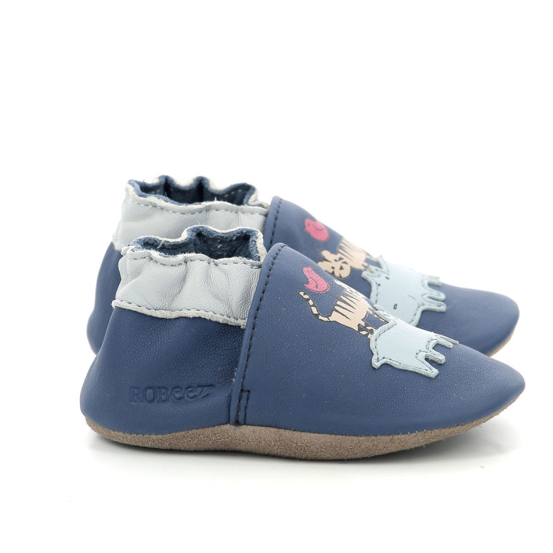 Robeez Robeez Chaussons Animal Pyramid Bleu Fonce