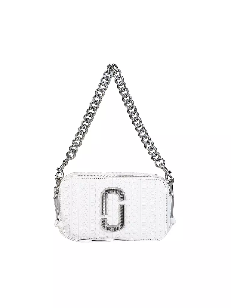 MARC JACOBS Ledertasche - Mini Bag THE SNAPSHOT weiss