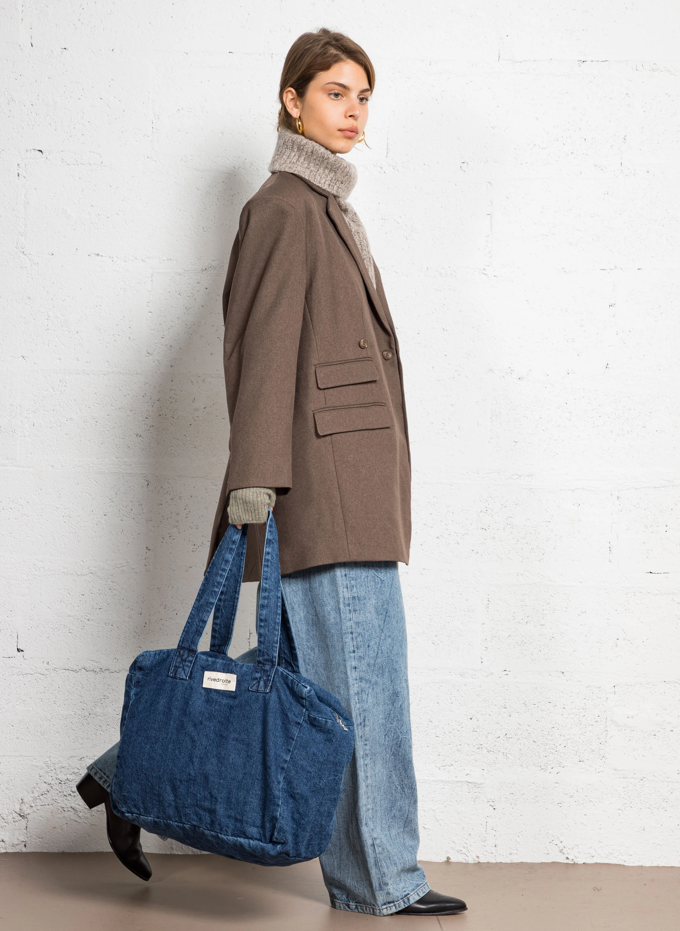 CELESTIN - Sac week-end en denim de coton | Bleu
