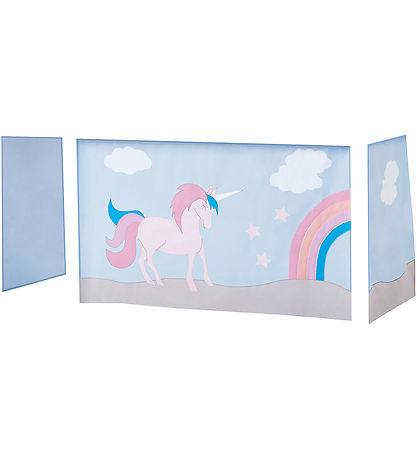 Hoppekids Vorhang für halbhohes Bett - 70 x 160 cm - Einhorn