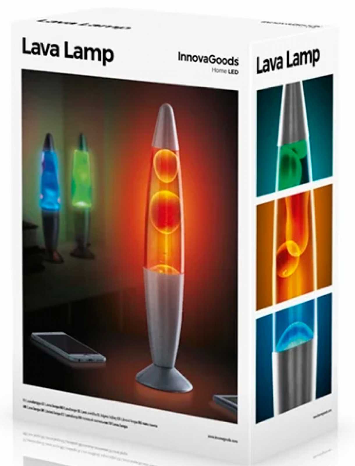 Lâmpada de lava InnovaGoods 25W, azul (1 unidade)