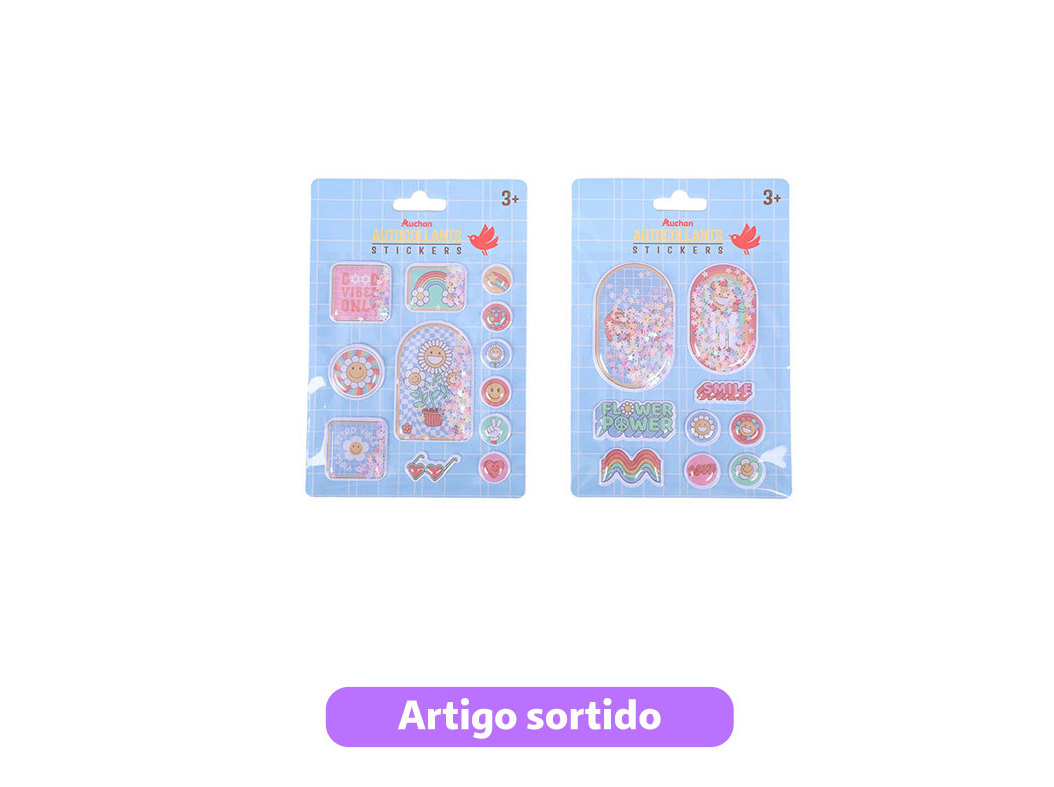STICKERS AUCHAN MODELOS SORTIDOS