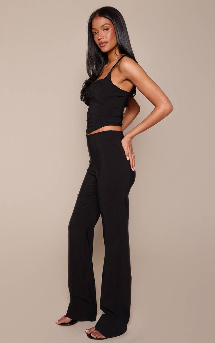 Noir Pantalon Tissé Extensible Tall Coordonné