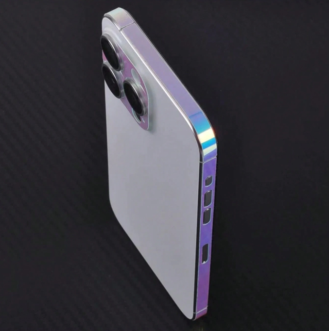 iPhone 16 Leuchtende Skin Sticker PVC Klebefolie für Rahmen   Kamera - Bunt