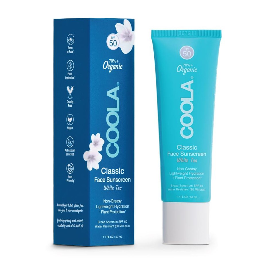 Coola - Classic Ansigts Lotion Solcreme White Tea SPF 50 50 ml - Solcreme