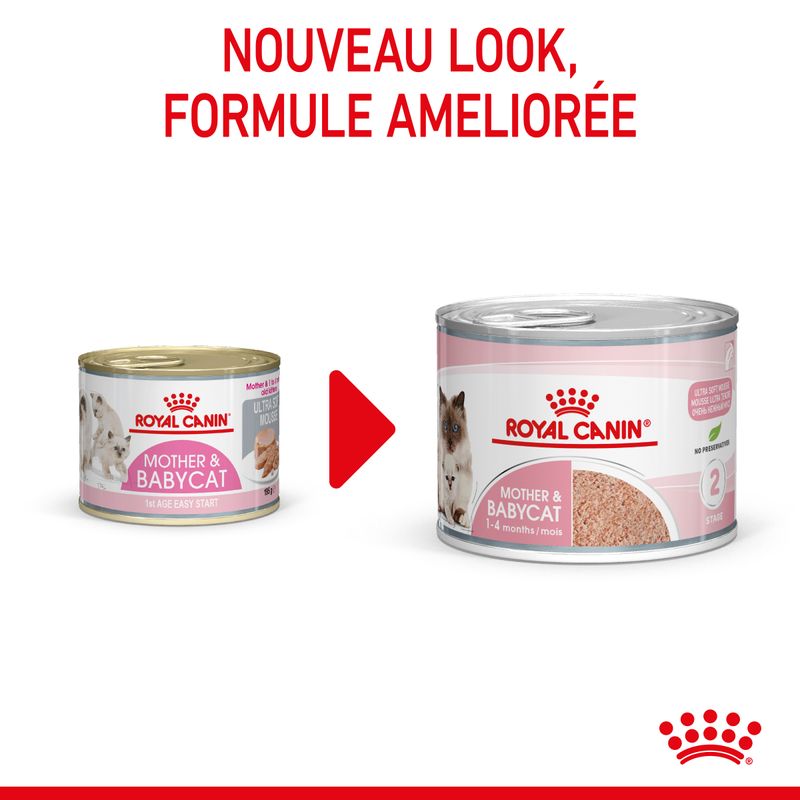 Royal Canin Mother & Babycat Mousse ultra tendre pour chaton
