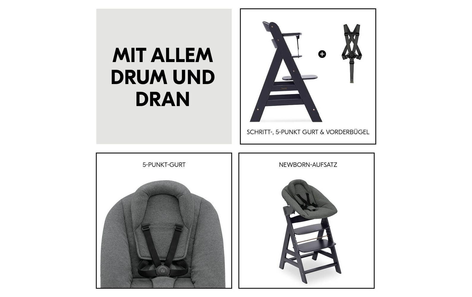 Hauck Hochstuhl »Alpha Newborn Set Plus Dark Grey« ()