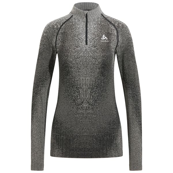 T-shirt thermique ODLO BLACKCOMB ECO BL TOP TURTLE NECK L/S HALF ZIP W BLACK