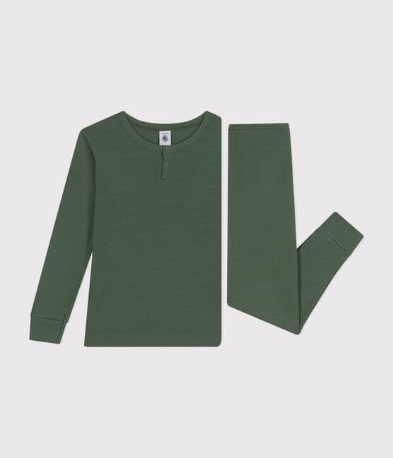 Pyjama uni en coton et lyocell enfant