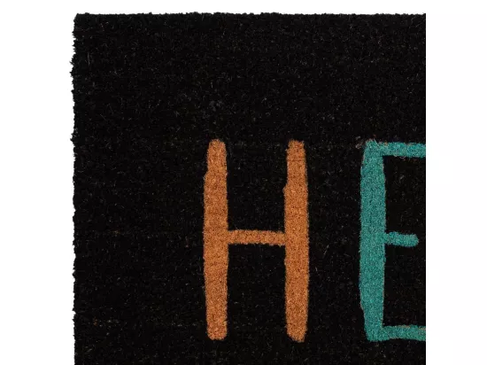Tapis d'entrée en PVC imprimé noir 45x75