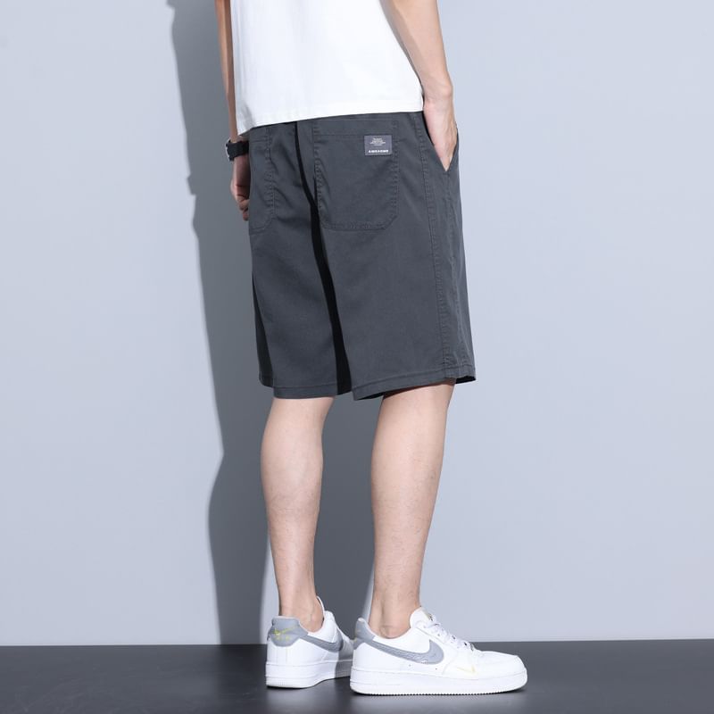 Denimic - Mid Rise Effen Applique Shorts
