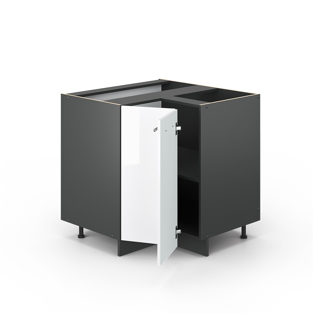 VICCO Eckunterschrank 87 cm Weiß Hochglanz Küchenschrank Hängeschrank Küchenzeile Fame-Line
