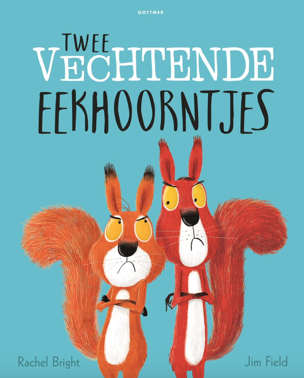 Twee vechtende eekhoorntjes