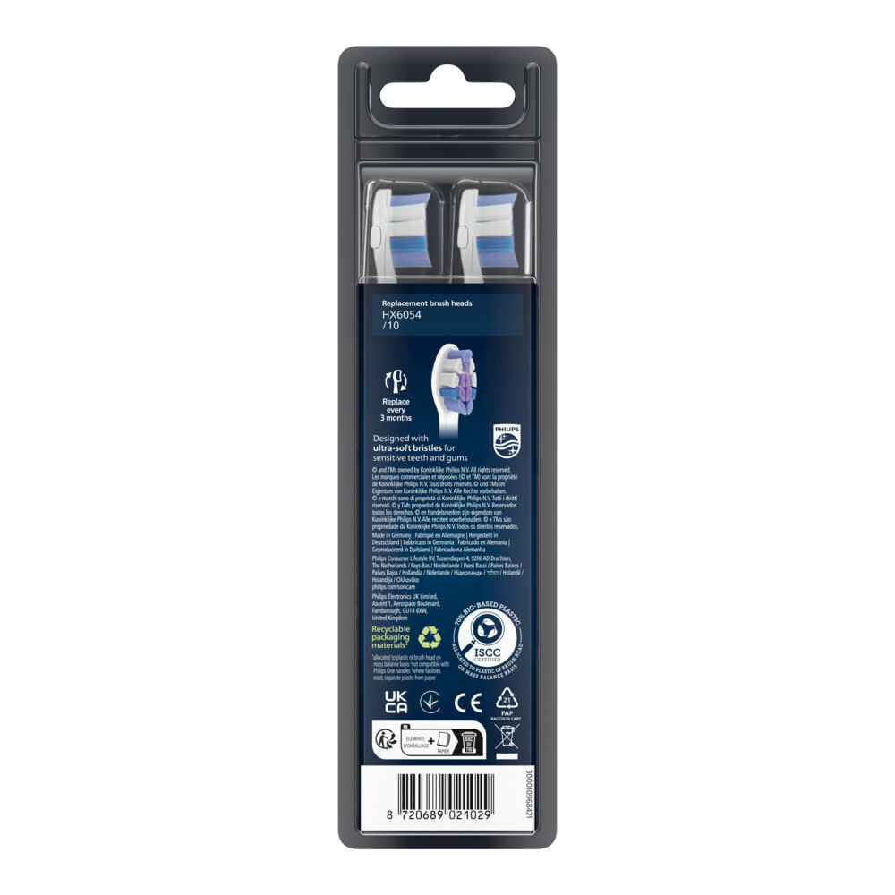 Philips Sonicare Opzetborstels S2 Sensitive Wit4 stuks