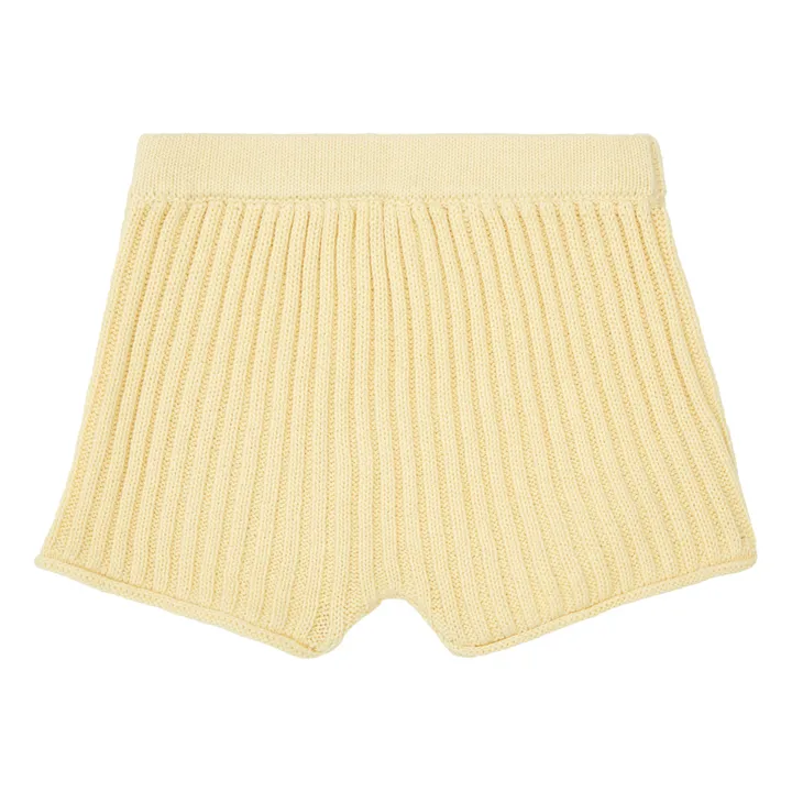 Illoura the Label Short Coton Bio Maille Côtelé | Jaune
