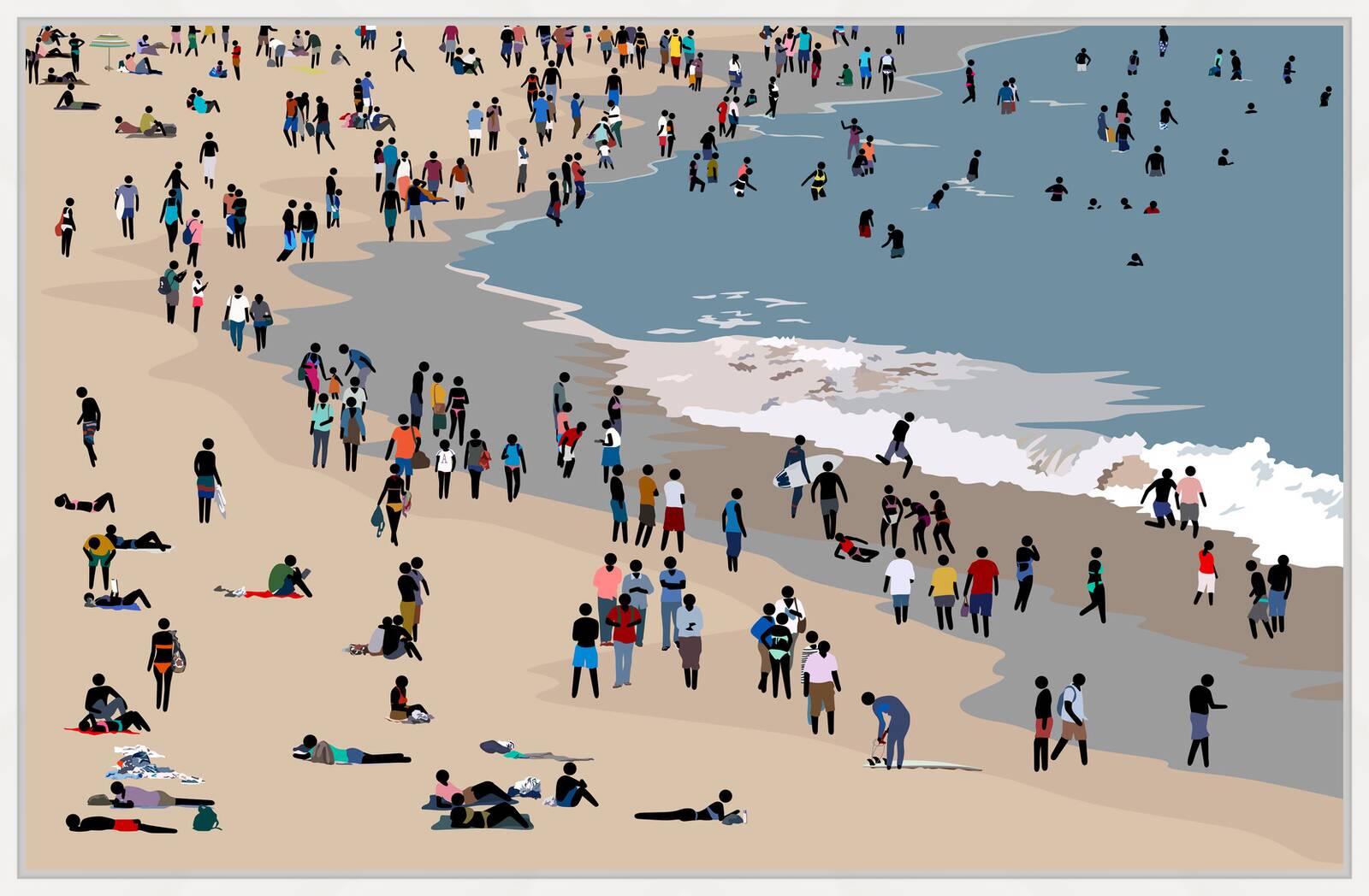 Beach Scene IV by Patrick Tschudi - Limited Edition. Edition of: 150. Signed.