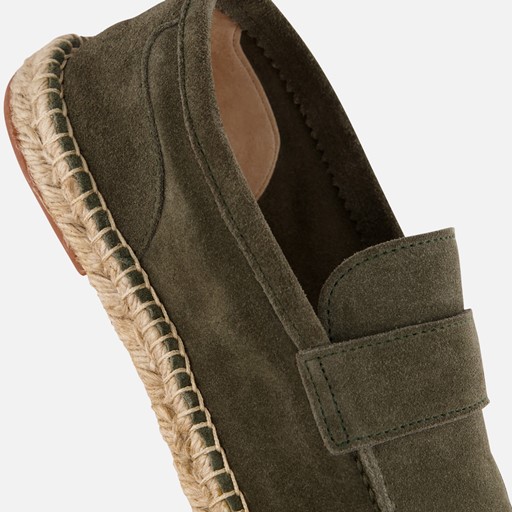 Greve Dune Instappers groen Suede