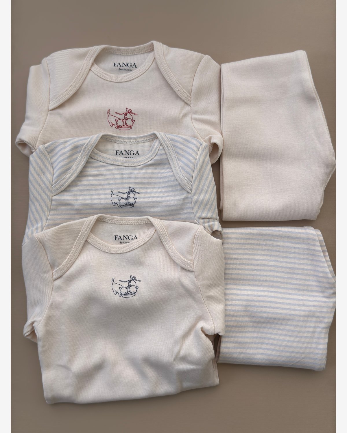 3pk. Body m/ Konvolutt Hals – 100% Øko Bomull | Fio Body – Gavepakke
