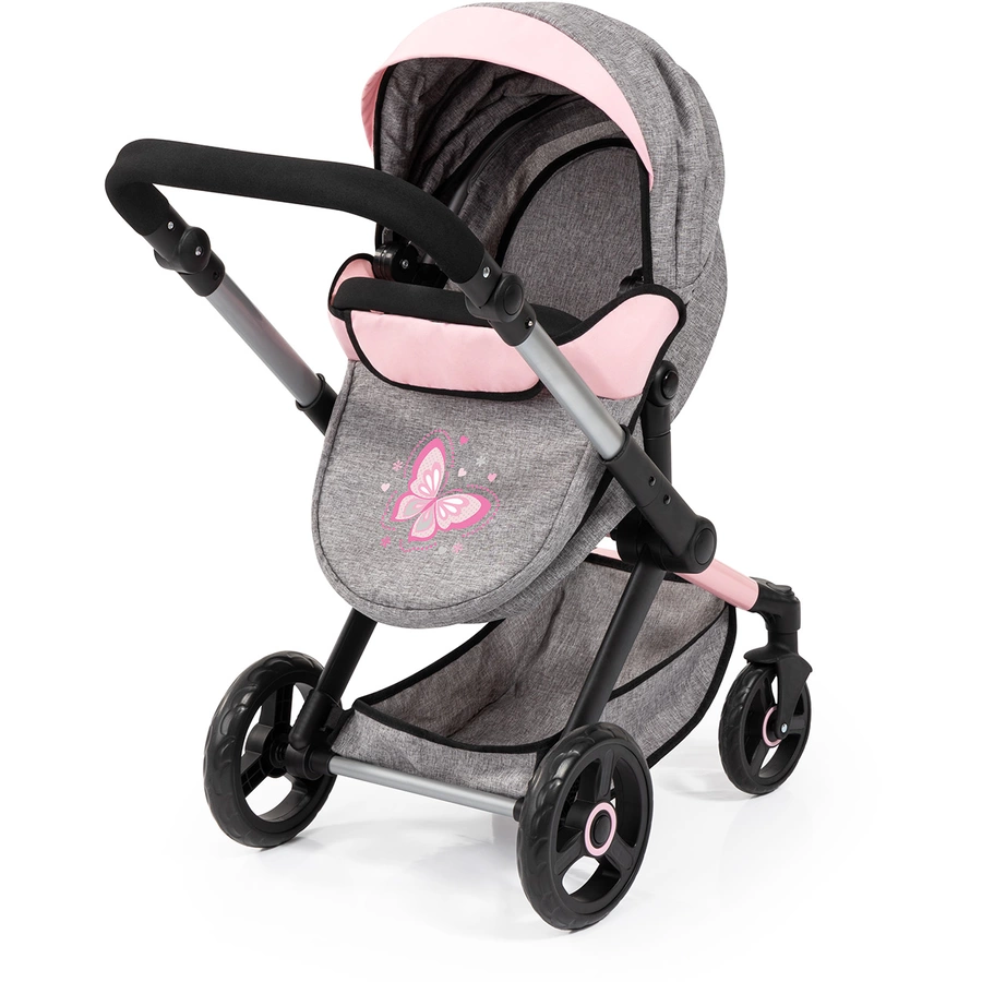 bayer Design Kombi-Puppenwagen Xeo GrauRosa