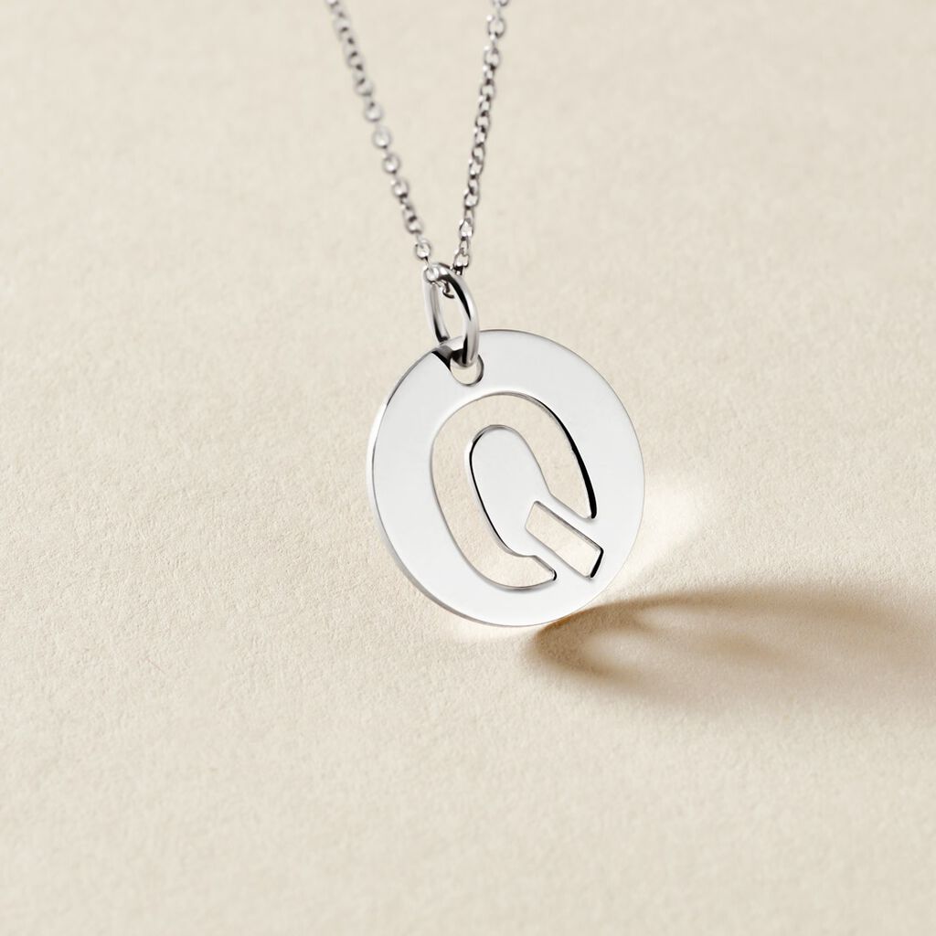 Pendentif Elio Q Argent Blanc