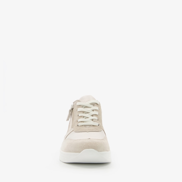 Hush Puppies leren dames sneakers beige
