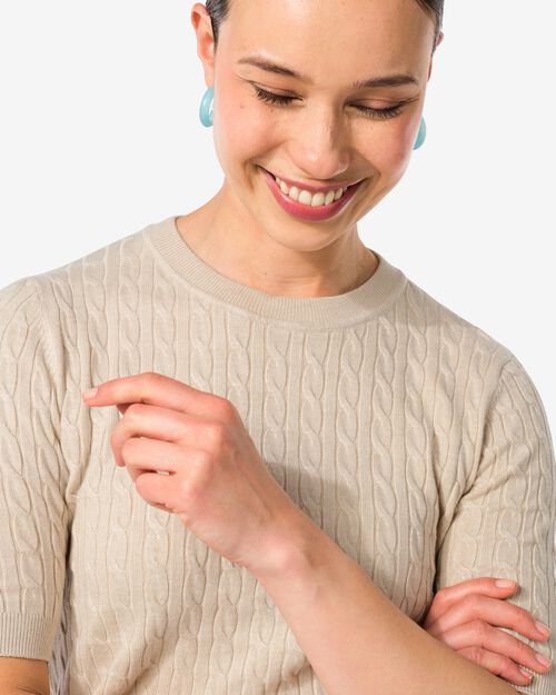 pull maillé Fally pour femmes sable