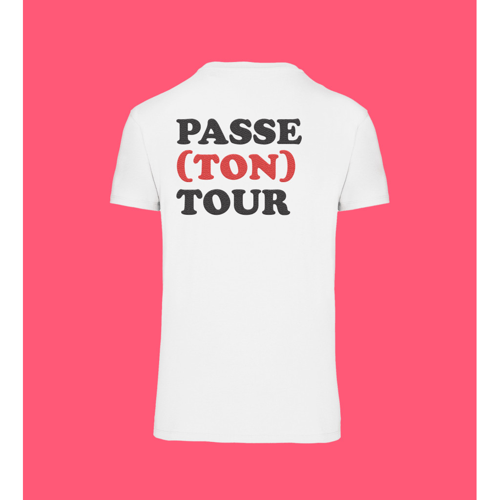 Tee shirt – Homme – Passe ton tour – Blanc - L