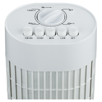 Zuilventilator Canberra 24x76 cm met timerfunctie wit