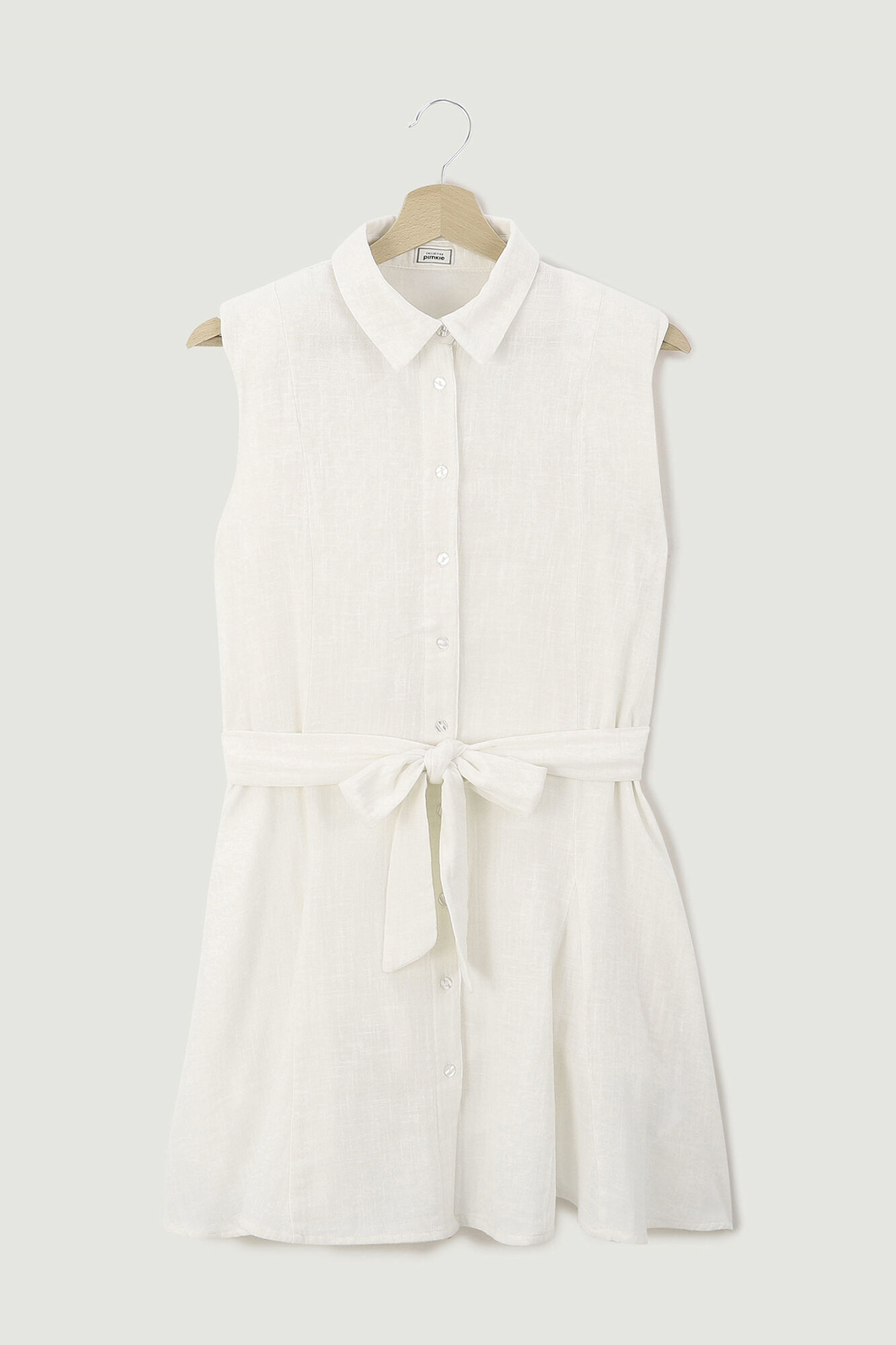 Vestido curto de chiffon de algodão