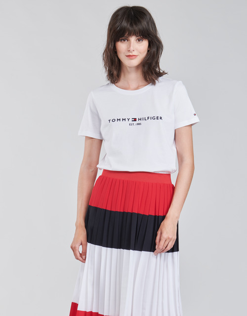 Tommy Hilfiger - HERITAGE HILFIGER CNK RG TEE - Blanc