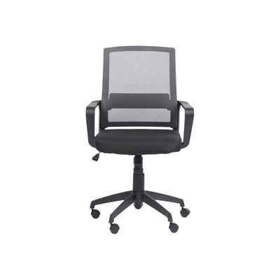Fauteuil de bureau LIBERTY 01 - accoudoirs fixes - sans appui-tête - noir et gris