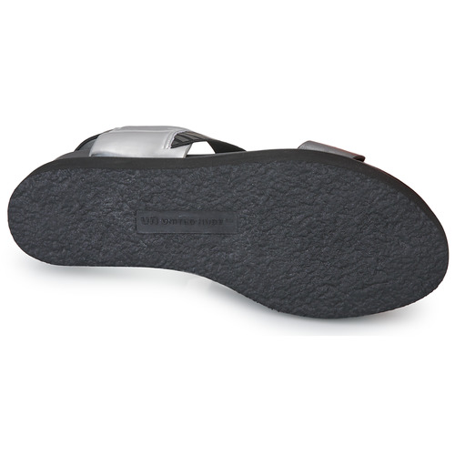 United nude - RICO SANDAL - Noir / Argenté