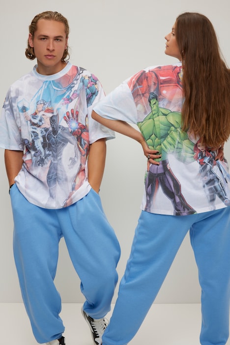 Marvel T-Shirt, Rundhals, Oversized, Unisex, Print