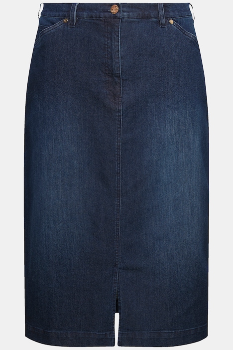 Jeansrock, Stretch, 5-Pocket-Schnitt, Schlitz vorne