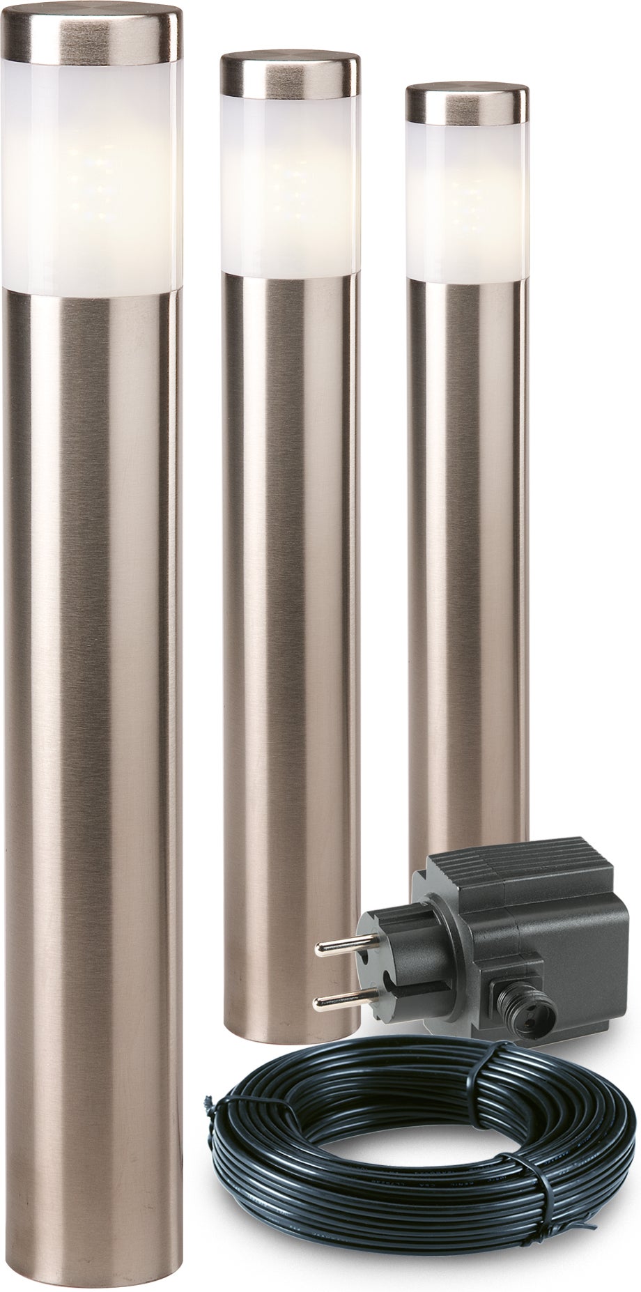 Garden Lights sokkel Albus set 3 stuks 6 x 6 x 41 cm