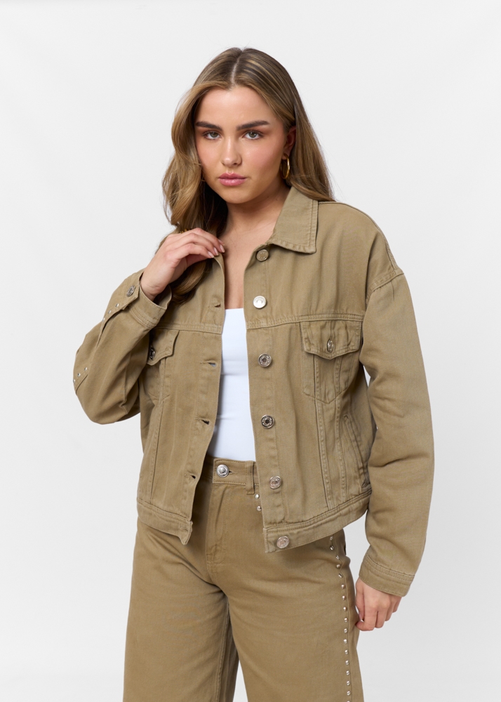 Dani stud jacket groen