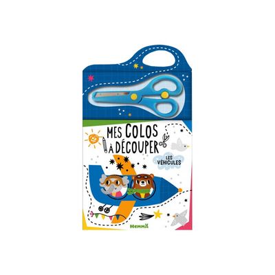 Les véhicules - Mes colos à découper - Livre d'activités - avec scissor