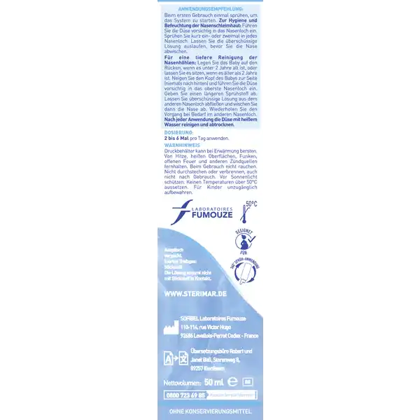 Stérimar Nasenhygiene Baby 2 in 1 Nasenspray  Spülung 50ml
