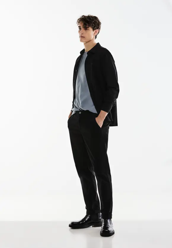 Basic T-Shirt in Unifarbe - dust blue