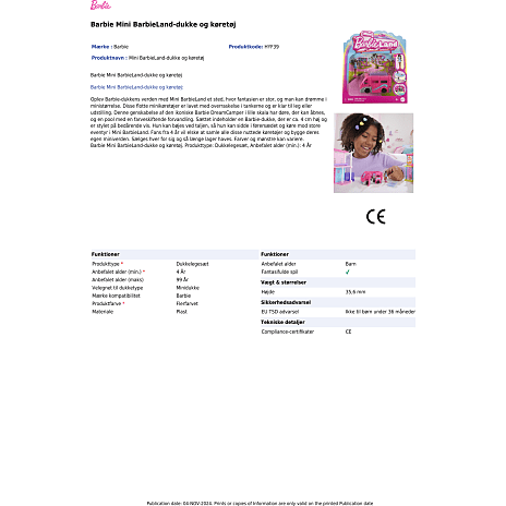 Barbie mini dukke - dreamcamper