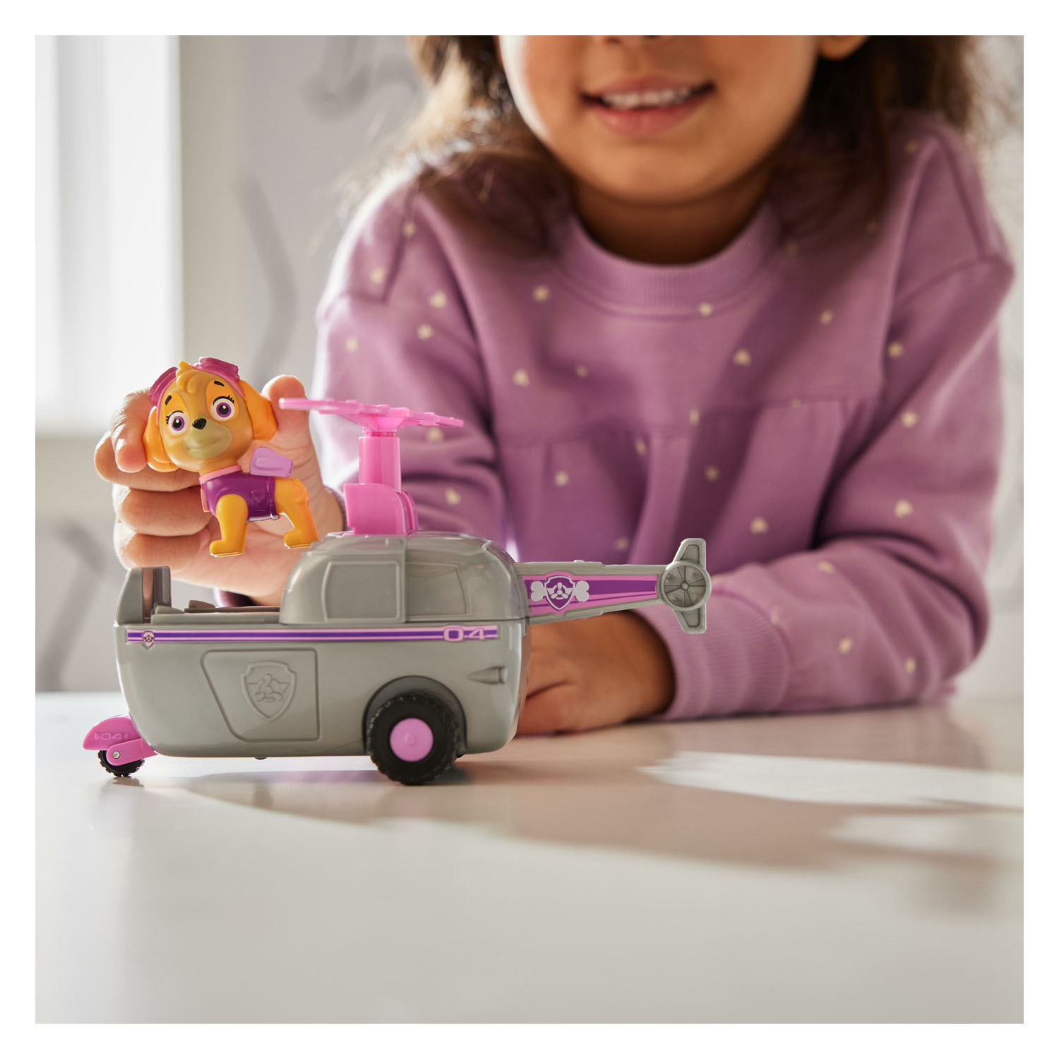 PAW Patrol Voertuig met Speelfiguur - Skye's Helikopter